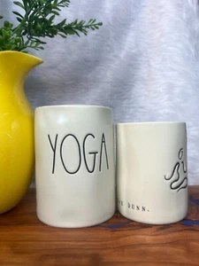 New Never Used - 2 Rae Dunn Yoga Candle White Lotus Scent - Picture 1 of 1
