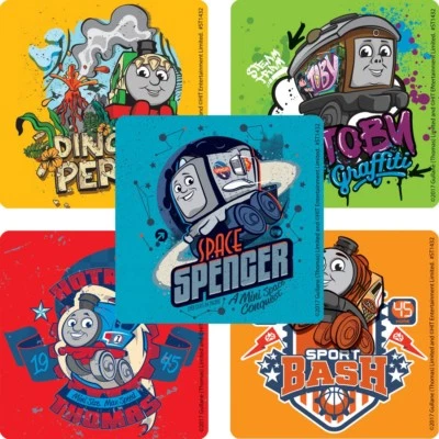 Adesivos Thomas the Tank Engine x 5 - Mini trens - Presentes para festa de aniversário - Imagem 1 de 4