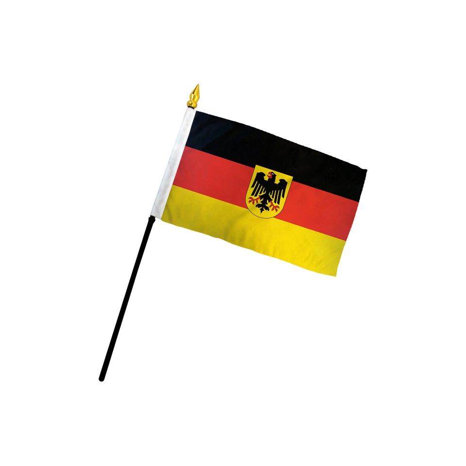 1 Dozen Germany Eagle Stick Flag 4x6in Handheld German Flag Foto 1 de 1