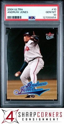 2004 ULTRA #10 ANDRUW JONES BRAVES POP 1 PSA 10 - Image 1 of 3