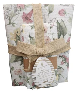 ENVOGUE  OEKO TEX Easter Tablecloth 60”x84” & 6 Napkin Set 7 Piece Bunny Rabbit - Picture 1 of 4