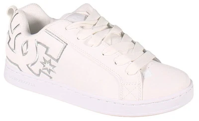DC Shoes Womens Court Graffik Skate Sneakers (White/Silver) Size 9 - Image 1 of 4
