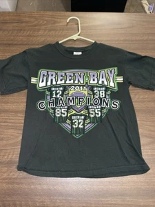 Green Bay Packers 2011 Super Bowl Champs Distressed Youth Shirt Medium 12-14 - Picture 1 of 6