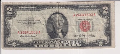TWO DOLLAR FEDERAL RESERVE NOTE UNITED STATES OF AMERICA SERIES 1953 $2 BILL - Image 1 of 2