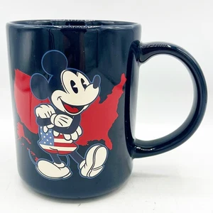 Disney Parks Mickey Mouse USA Blue Mug With American Flag Outfit - Picture 1 of 7