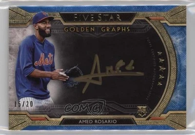 2018 Topps Five Star Golden Graphs Blue /20 Amed Rosario #FGG-AR Rookie Auto RC - Image 1 of 2