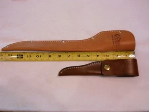 CASE XX LEATHER SHEATHS FOR FIXED BLADE KNIVES VERY NICE CONDITION L@@K - Picture 1 of 2