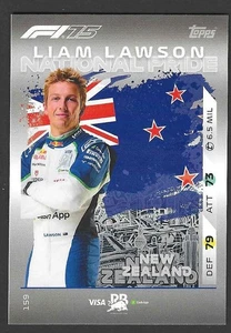 2025 Topps Turbo Attax #159 Liam Lawson National Pride - Picture 1 of 3