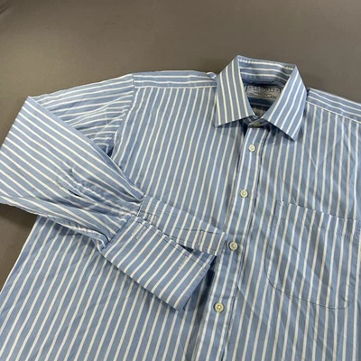 Camisa de vestir Charles Tyrwhitt para hombre con botones 16x34 calce ajustado puño francés Foto 1 de 4