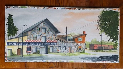 Frederick Maryland Ramsburg Fertilizer Co. Pintura firmada James Pearl Foto 1 de 4
