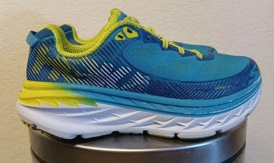 Hoka  One One Bondi 5 Women's 7.5 Shoes 1014759 Turquoise Blue Yellow Running - Image 1 of 4