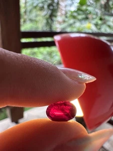 Ruby 1.09 carat natural pigeon blood – AIG certified, no heat, top quality - Picture 1 of 3