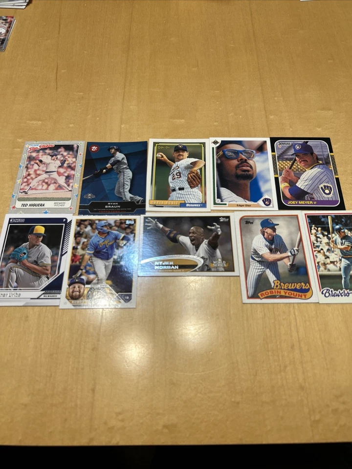 Milwaukee Brewers棒球卡收藏(10张卡) — 第 1/4 张图片