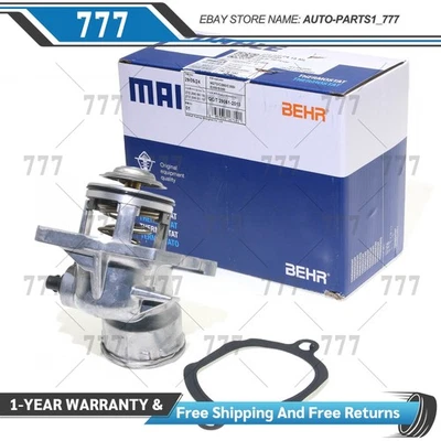 Engine Coolant Thermostat Assembly with Sensor For Mercedes C300 C350 E350 ML350 Foto 1 de 4