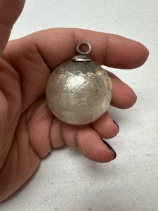 Antik Silber Kygel Stil Quecksilber Glas Weihnachtsschmuck Vintage Silber Spiegel 2" - Bild 1 von 5