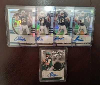 James Morgan 2020 Panini Prizm Draft Picks Autograph #229.  X 5. - Image 1 of 4