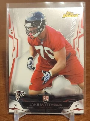 2014 Topps Finest Base #136 Jake Matthews RC - Atlanta Falcons - Image 1 of 2