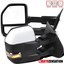 For 2004-2006 Ford F150 Chrome Power Heat Tow Side Mirrors+Smoke LED Turn Signal