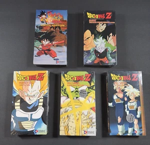 Dragon Ball Z: Cell Games Uncut VHS (5) Tape Lot All New Sealed Vintage 2001 DBZ - Picture 1 of 10