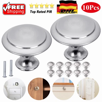 10× Möbelknöpfe Möbelgriffe Schrankknopf Möbelknäuf Schublade Knöpfe Edelstahl - Bild 1 von 4