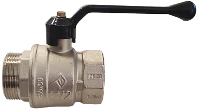 Bugatti 605 Valvola a Sfera 1" 1/2 M/F Leva Ottone a Passaggio Standard DN40 - Immagine 1 di 4