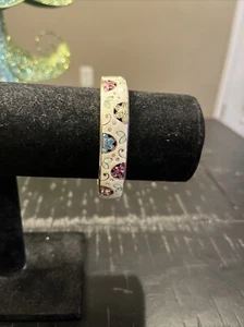 BRIGHTON BANGLE ENAMEL W/ RHINESTONES BANGLE BRACELET - Picture 1 of 16
