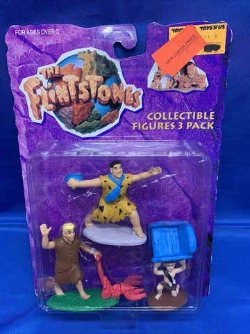✨Vintage 1993 Mattel THE FLINTSTONES Collectible Figures 3-Pack Action Figure✨ Cover