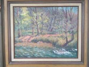 John W. Wagner gerahmtes Gemälde (20x16), mit zweitem Gemälde auf Leinwandrückseite - Bild 1 von 5