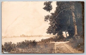 RPPC Postcard Scene on Lake Shore Hudson Lake Ind. *8882 - Picture 1 of 2