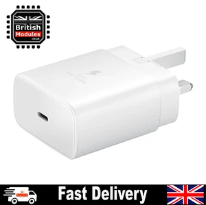 Genuine 45W Super Fast Adapter UK Plug Charger for Samsung Galaxy S23 S23+ Ultra - Picture 1 of 6