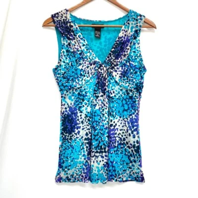 Top De Colección New York & Company Y2K Nylon Sin Mangas S Azul Indie Sleeze Años 90 Lorelai Foto 1 de 4