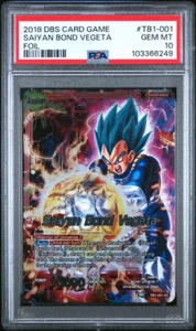 Saiyan Bond Vegeta 2018 Dragon Ball Super #TB1-001 PSA 10 GEM - Picture 1 of 2