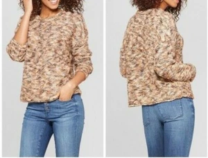 Universal Thread Marled Yarn Cropped Sweater Women's Size Small - Picture 1 of 7