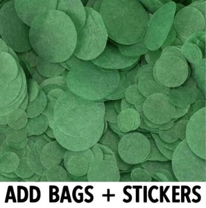 Biodegradable Wedding Confetti | Dark Green | Circle Tissue Paper | 20g Bag - Picture 1 of 12