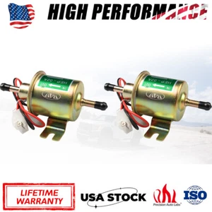 2 Universal Electric Inline Fuel Pump 12V For Lawn Mower Small Engine Gas Diesel - Picture 1 of 12
