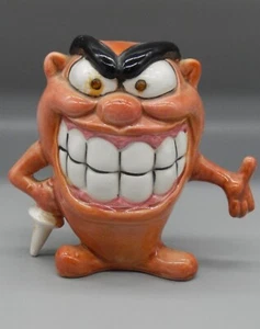 RARE vintage Kreiss PSYCHO CERAMICS angry BIG TEETH SMILE monster man 5" weirdo - Picture 1 of 6