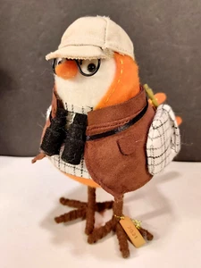Target Felt Bird Speck 2021 Glasses Binoculars Plaid Wings Tan Cap Leg TAGGED - Picture 1 of 7
