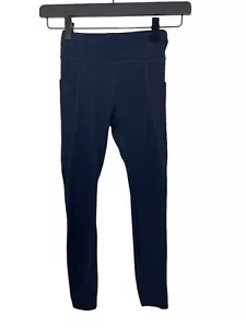 Athleta Girl Navy Blue High Rise Stash Your Treasures Tight Youth Girls Size S/7 - Picture 1 of 6