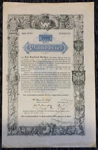 Austrian stock share bond Wien Vienna 1889. year Austria - Picture 1 of 3
