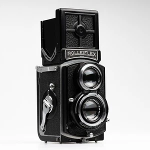 ⭐ TOP ⭐ SERVICED & TESTED Rolleiflex 4x4 Baby Black TLR Camera Tessar 2.8 60mm - Picture 1 of 19