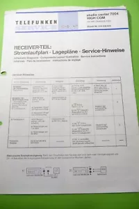 Service Manual-Anleitung für Telefunken Studio Center 7004 High Com  ,ORIGINAL!! - Bild 1 von 1