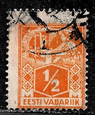 HICK GIRL- 二手 ESTONIA Stamp SC#58 1923 WEAVER ISSUE L399 — 第 1/2 张图片
