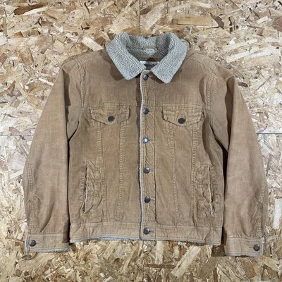 Chaqueta de Camionero Forrada de Vellón Pana Marrón Claro Y2K Aeropostale De Colección Talla Pequeña Foto 1 de 4