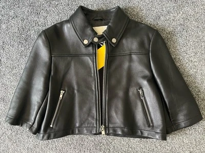 MAJE   NEW   Lamb skin Cropped Jacket - UK Size 8   Euro Size 38 - Image 1 of 3