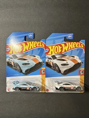 🔥🛞 2023 Hot Wheels Aston Martin Vantage GTE Gulf Blue & White LOT 2 ⛽️ - Image 1 of 4