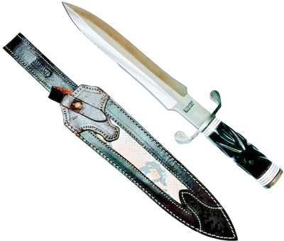 Talheres de impacto feitos sob medida faca de lâmina ponta de lança 17" adaga facas feitas à mão - Imagem 1 de 4