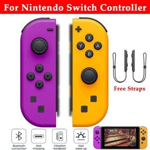 For Nintendo Switch Joy Con Controller Left & Right 1 Pair Purple & Orange Gifts - Picture 1 of 12