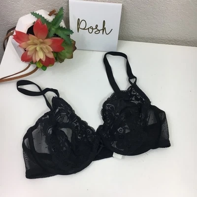 Sujetador Victoria’s Secret VS De Colección Etiqueta Dorada Negro Encaje 34C Foto 1 de 4