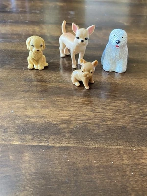 Lote de 4 Mini Perros - Golden Retriever, Chihuahua, Bulldog Francés, Inglés Sheepdog  Foto 1 de 4