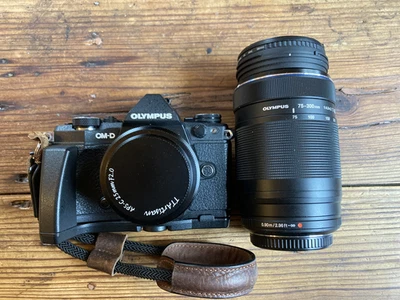 Olympus OM-D E-M5 Mark II 16.1MP Digital SLR Camera with lenses - image 1 of 4